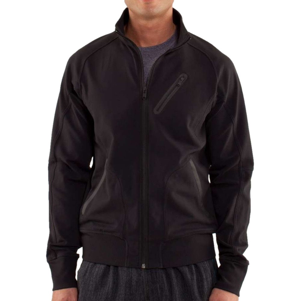 Lululemon Athletica Black Trainer Jacket Full Zipper Coat Men Large